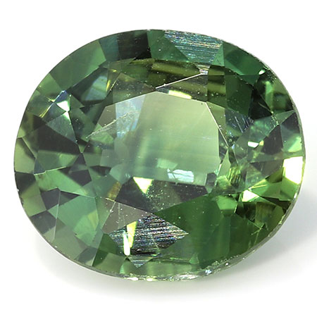 1.30 ct Oval Green Sapphire : Green