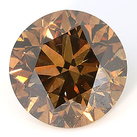 1.00 ct Round Diamond : Fancy Deep Brown Orange / SI1