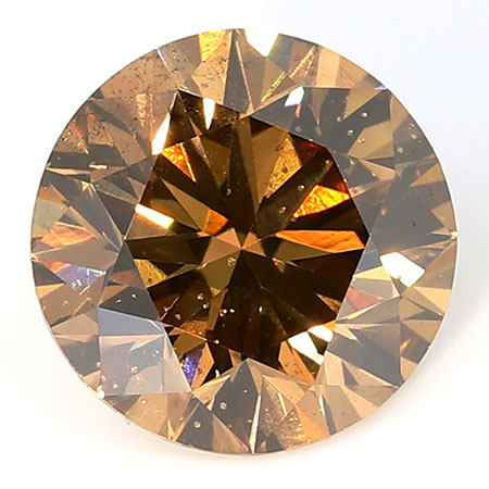 1.02 ct Round Diamond : Fancy Deep Brown Orange / SI1