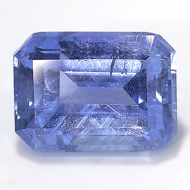 1.98 ct Emerald Cut Blue Sapphire : Cornflower Blue