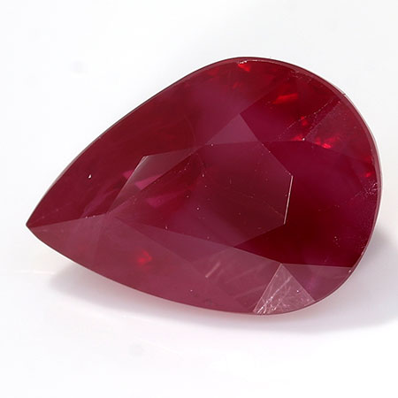 1.98 ct Pear Shape Ruby : Rich Red