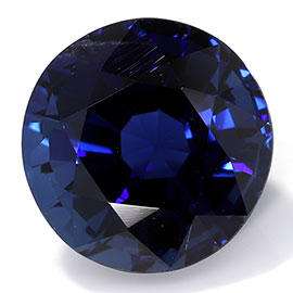 2.00 ct Round Blue Sapphire : Deep Rich Blue