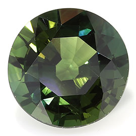 1.58 ct Round Green Sapphire : Rich Green