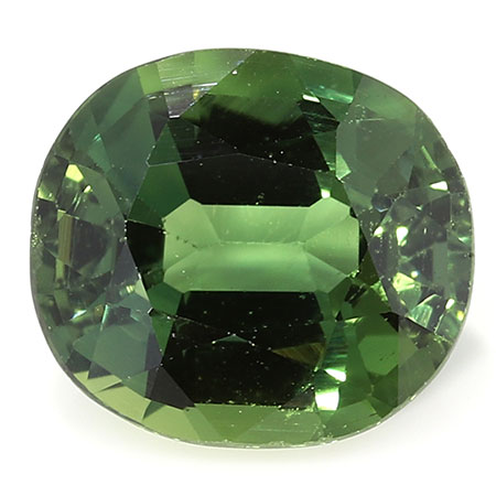 1.48 ct Cushion Cut Green Sapphire : Fine Green