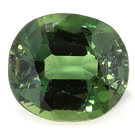 1.48 ct Cushion Cut Green Sapphire : Fine Green