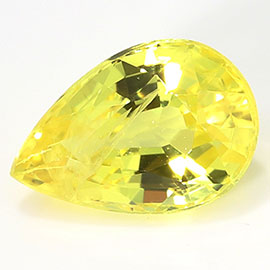 0.62 ct Pear Shape Yellow Sapphire : Lemon Yellow