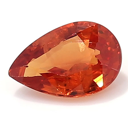 0.52 ct Pear Shape Yellow Sapphire : Reddish Brown