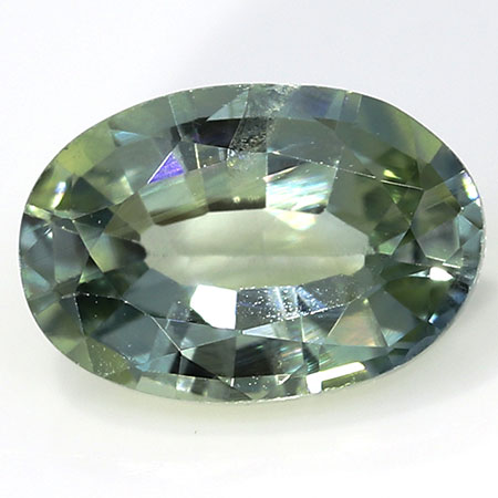 0.52 ct Oval Green Sapphire : Bluish Green