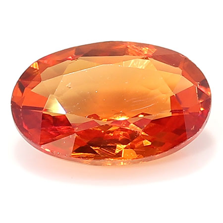 0.54 ct Orange Oval Natural Yellow Sapphire