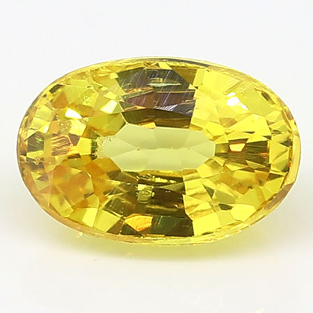 0.61 ct Oval Yellow Sapphire : Rich Yellow