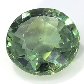 0.89 ct Round Green Sapphire : Fine Green