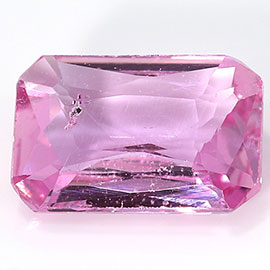 0.51 ct Emerald Cut Pink Sapphire : Fine Pink