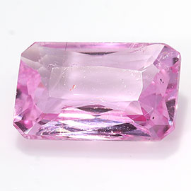 0.54 ct Emerald Cut Pink Sapphire : Fine Pink