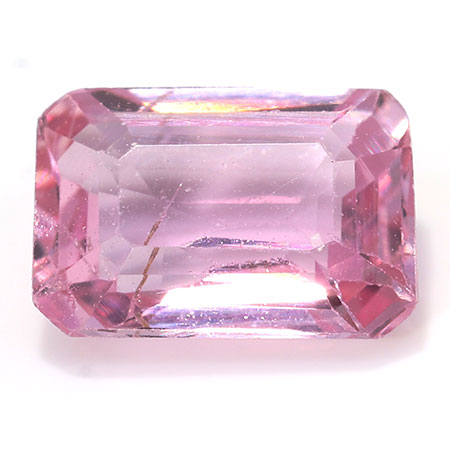 0.58 ct Emerald Cut Pink Sapphire : Fine Pink