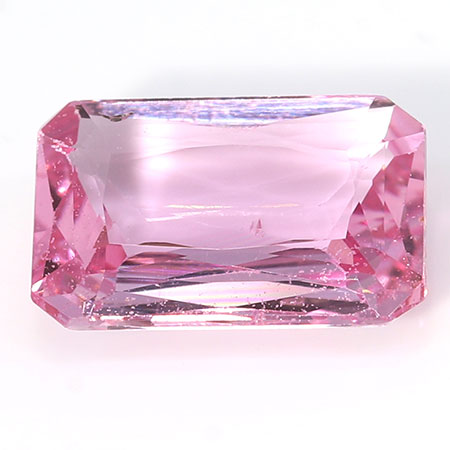 0.53 ct Emerald Cut Pink Sapphire : Fine Pink
