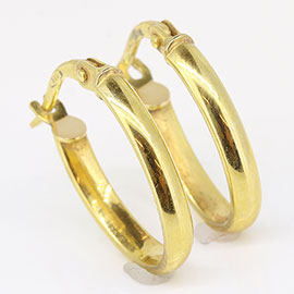 14K Yellow Gold Hoop Earrings