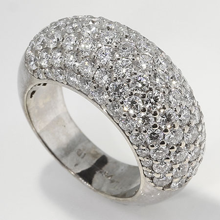 18K White Gold Band : 3.30 cttw Diamonds