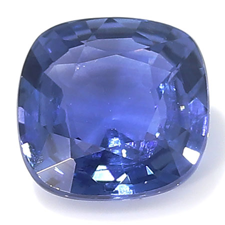 0.62 ct Deep Blue Cushion Cut Natural Blue Sapphire