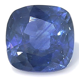 0.70 ct Cushion Cut Blue Sapphire : Deep Blue