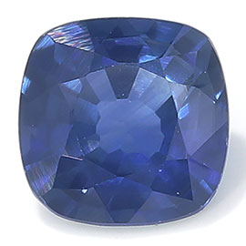 0.71 ct Deep Blue Cushion Cut Natural Blue Sapphire