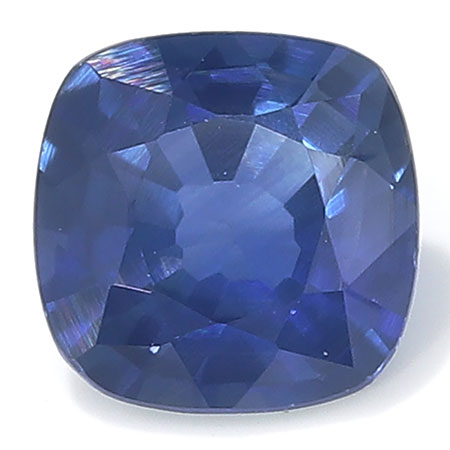 0.71 ct Deep Blue Cushion Cut Natural Blue Sapphire
