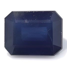 3.06 ct Emerald Cut Blue Sapphire : Deep Blue