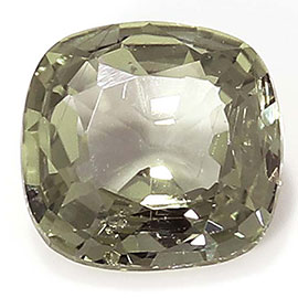 0.33 ct Cushion Cut Green Sapphire : Brownish Green