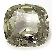 0.33 ct Brownish Green Cushion Cut Green Sapphire