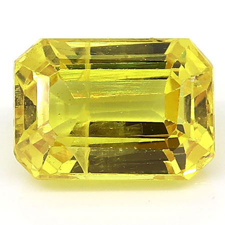 1.54 ct Lemon Yellow Emerald Cut Natural Yellow Sapphire