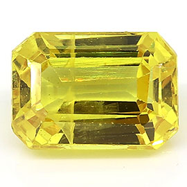 1.54 ct Lemon Yellow Emerald Cut Natural Yellow Sapphire