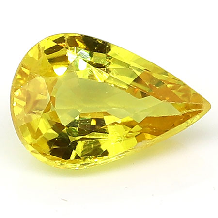 0.71 ct Pear Shape Yellow Sapphire : Lemon Yellow