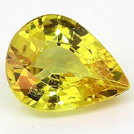 0.79 ct Pear Shape Yellow Sapphire : Lemon Yellow