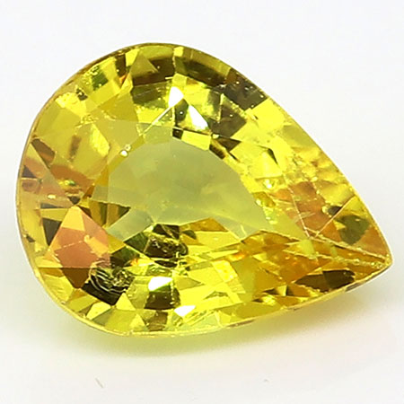 0.79 ct Lemon Yellow Pear Shape Natural Yellow Sapphire