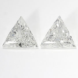 0.96 cttw Pair of Trillion Diamonds : H / SI1