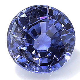 0.86 ct Round Blue Sapphire : Blue