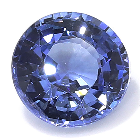 0.65 ct Round Blue Sapphire : Rich Blue