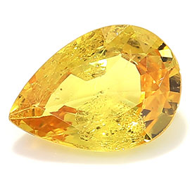 0.82 ct Yellowish Orange Pear Shape Natural Yellow Sapphire
