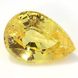 0.98 ct Yellow  Pear Shape Natural Yellow Sapphire