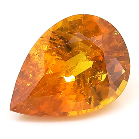 1.02 ct Pear Shape Yellow Sapphire : Golden Orange
