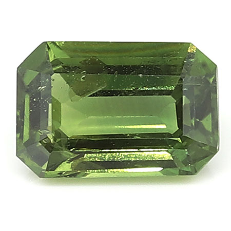 0.63 ct Emerald Cut Green Sapphire : Fine Green