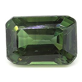 0.84 ct Emerald Cut Green Sapphire : Rich Green