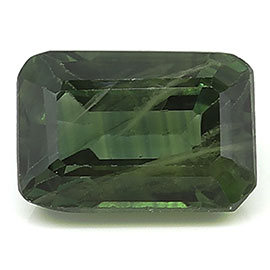 0.86 ct Emerald Cut Green Sapphire : Green