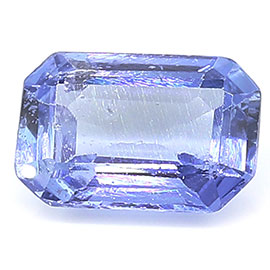 0.55 ct Soft Blue Emerald Cut Natural Blue Sapphire