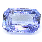 0.55 ct Soft Blue Emerald Cut Blue Sapphire