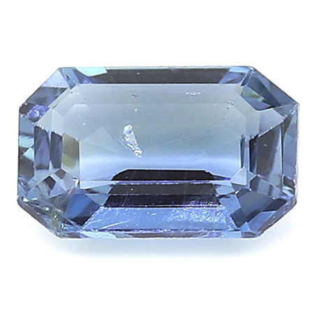 0.57 ct Emerald Cut Blue Sapphire : Blue