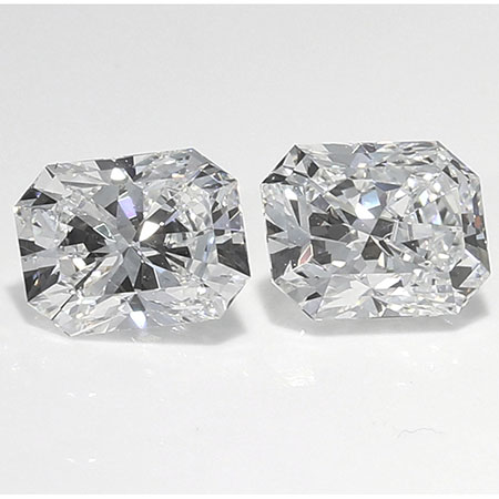 1.11 cttw Pair of Radiant Diamonds : D / VVS1