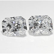1.11 cttw D / VVS1 Pair of Radiant Diamonds