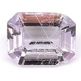 0.41 ct Emerald Cut Pink Sapphire : Light Pink