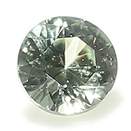 0.06 ct Round Green Sapphire : Light Green