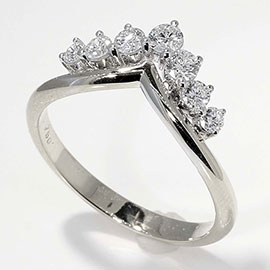 18K White Gold Multi Stone Ring : 0.50 ct Diamonds